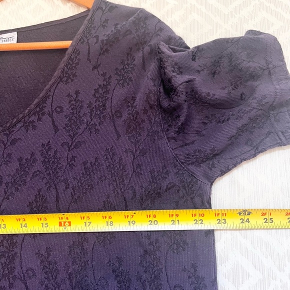 CP Shades San Francisco Purple Floral Women's Top Cotton Rayon Blend Size L - Picture 5 of 6